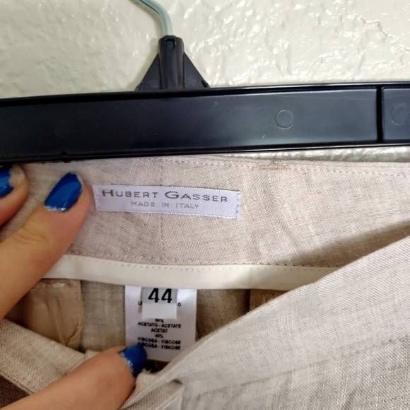 NWT Hubert Gasser linen crop pants lagenlook sz 8/M/44 - Picture 6 of 11